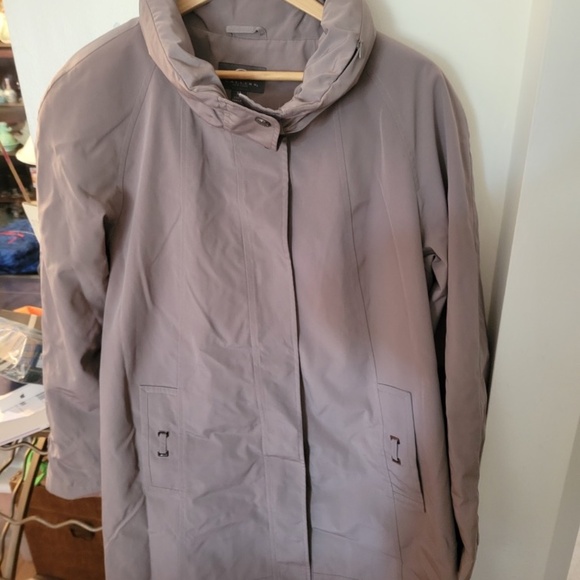 EUC Gallery New York Women's Zipper & Snap Button Jacket w/Removable Hood Tan - Picture 1 of 4